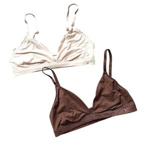 Victoria's Secret Dream Angels Bralette Set 2 Pack Brown Beige Small S/P